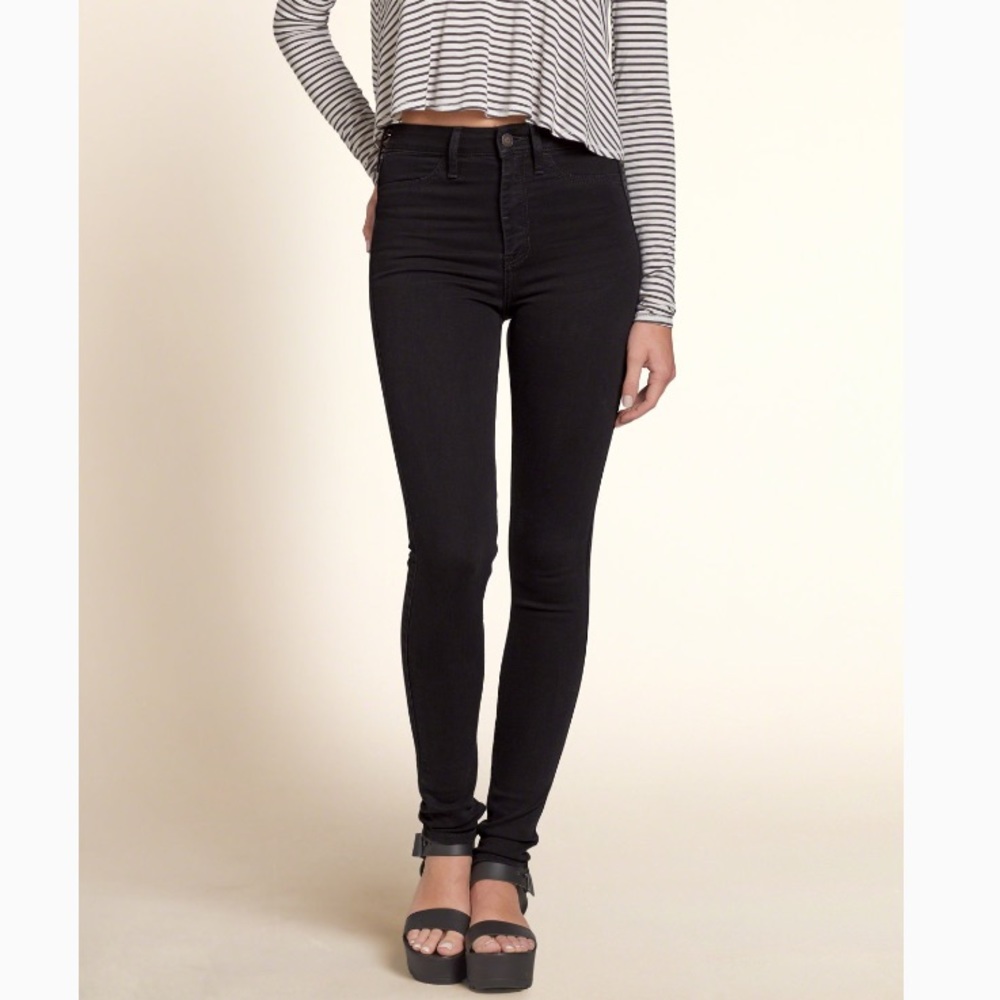 Hollister black high-rise super skinny jeans